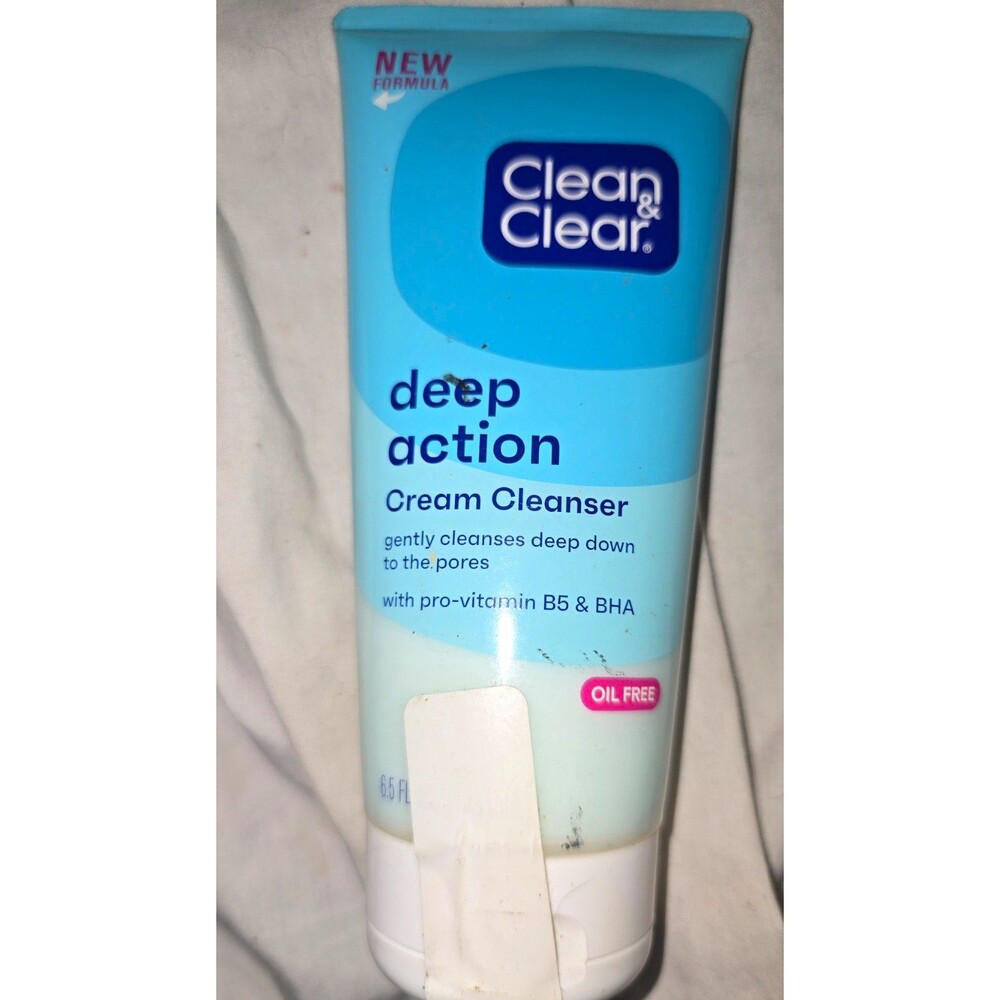 Clean & Clear Deep Action Cream Face Cleanser Oil-Free Salicylic Acid 6.5 oz